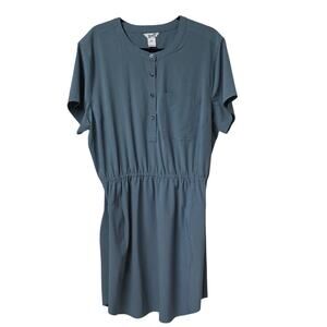 Duluth Trading Co. Nine to Fine Synthetic Cap Sleeve Dress Womens Plus Size XXL